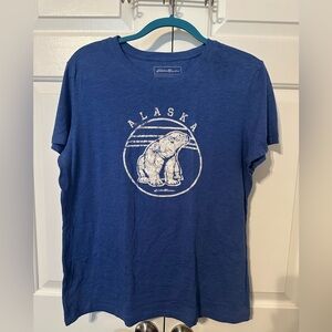 Eddie Bauer Women's Blue Alaska Graphic Tee